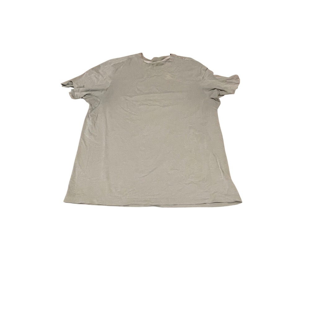 Lululemon Mens Tan Short Sleeve Athletic‎ Training T-Shirt XXL 23x30